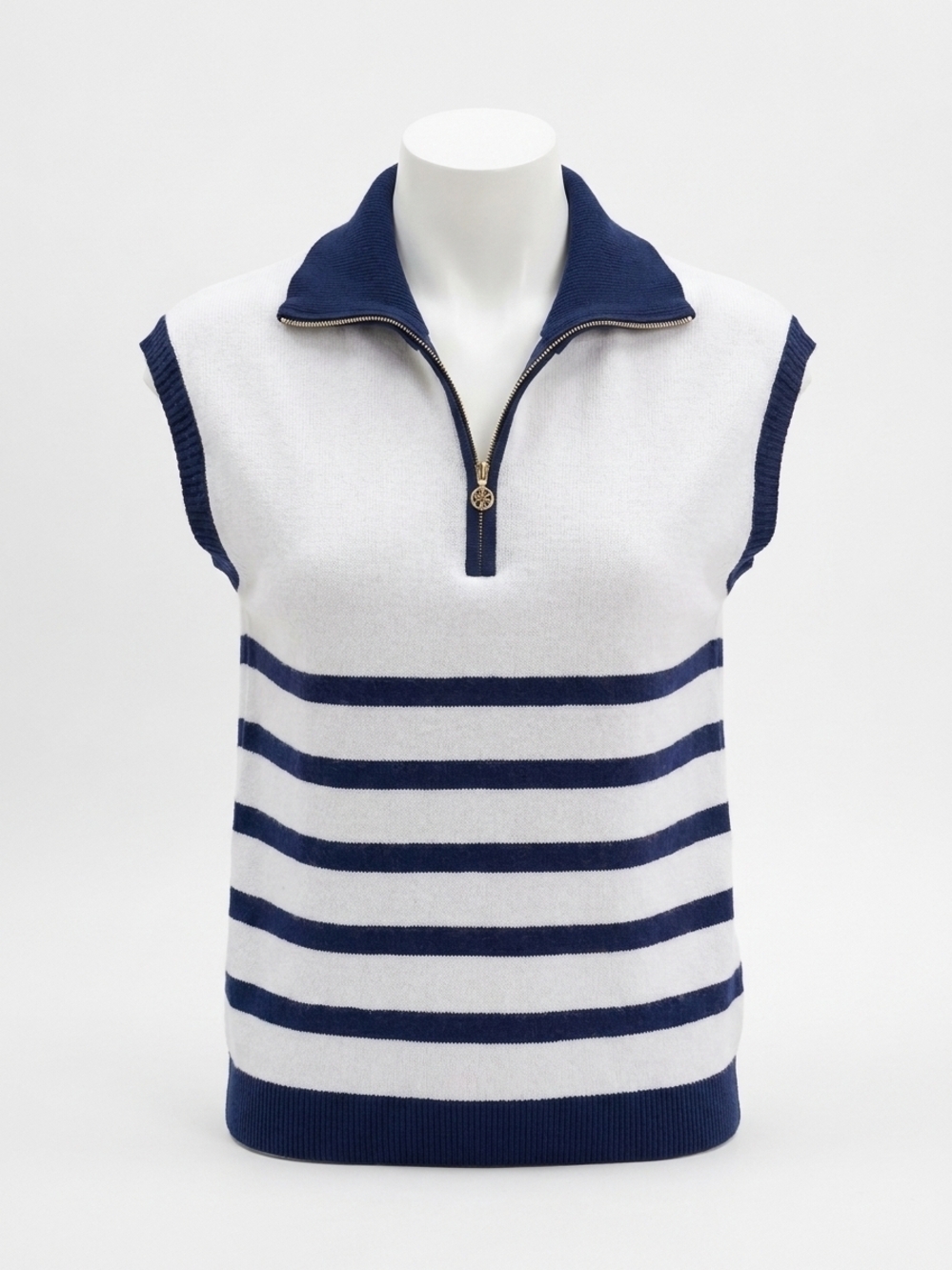 NEW MARY SQUARE celia sweater in white stripe